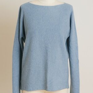 Bianco & Blue Cashmere Blend Boatneck Sweater Size M